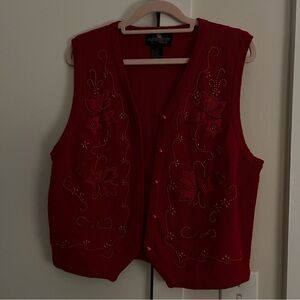 Requirements Petite Red Knit Top